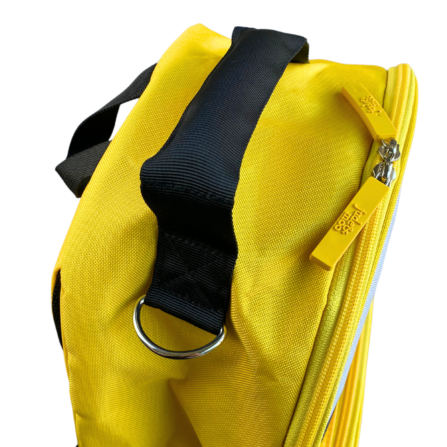 Padded handle of jude&moo Australia Yellow Mining Dump Truck Kids Backpack.