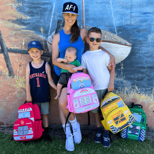 jude&moo Founder Kate Saunders with her three young boys