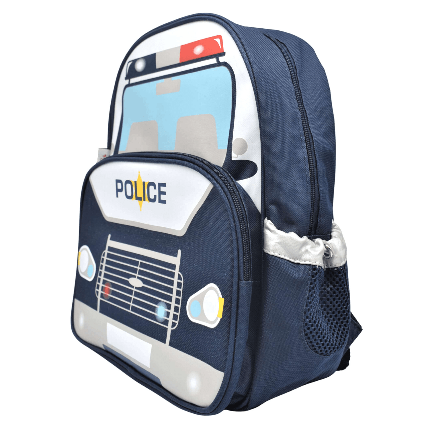 Blue Police Car Kids Backpack.